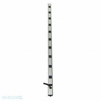 POWER FIRST Outlet Strip 10 Outlet 20A 48 L Gry, 52NY37
