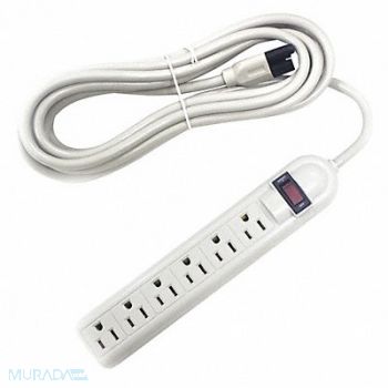 POWER FIRST Surge Protector Outlet Strip Beige, 52NY42