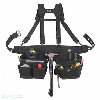 BUCKET BOSS Black Tool Rig Nylon, 52NY95