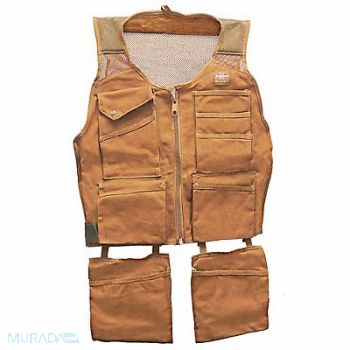 BUCKET BOSS Tool Apron Brown Canvas Waist Size 38 in, 52NZ01