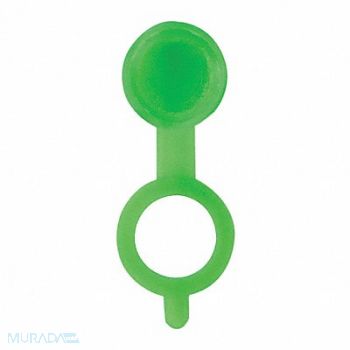 WESTWARD Fitting Cap 45 Deg PP 55/64 L Grn PK10, 52NZ18