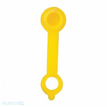 WESTWARD Fitting Cap PP 1-21/32 L Yellow PK10, 52NZ41