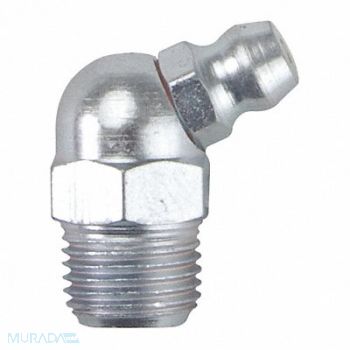 WESTWARD Grease Fitting 45 Deg Stl 55/64 L PK10, 52NZ61