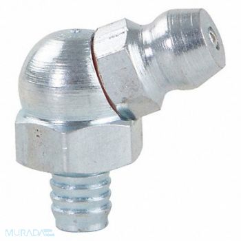 WESTWARD Grease Fitting 65 Deg Stl 45/64 L PK10, 52NZ65