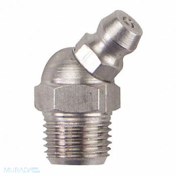 WESTWARD Grease Fitting 45 Deg SS 55/64 L PK10, 52PA07