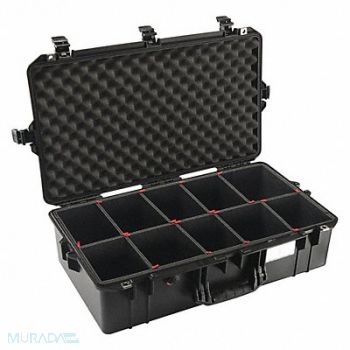 PELICAN Protective Air Case 6.38 in DblThrw Blk, 52PF92