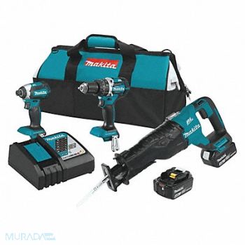 MAKITA Cordless Combination Kit 3 Tools 18V DC, 52RW95