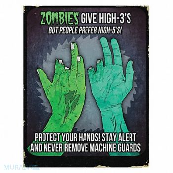 MANCOMM Safety Poster 21 in x 27 in Paper, 52TD80