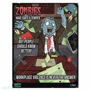 MANCOMM Safety Poster 21 in x 27 in Paper, 52TD83