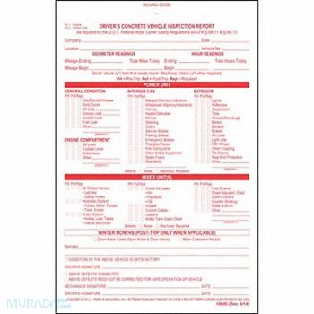 JJ KELLER Concrete Vehicle Inspection Report, 52VP13