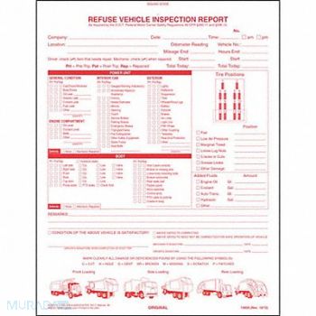 JJ KELLER Truck Driver Vehicle Inspection Report, 52VP19