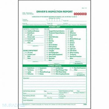 JJ KELLER Detailed Vehicle Inspection Report PK250, 52VP25
