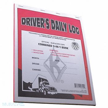 JJ KELLER Drivers Daily Logbook 2 In 1 With Carbon, 52VP43