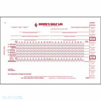 JJ KELLER Oil Field Drivers Logbook With Carbon, 52VP50