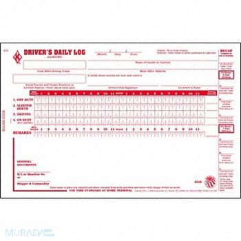 JJ KELLER Detailed Drivers Logbook With Carbon, 52VP52