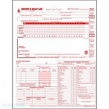 JJ KELLER Drivers Logbook 5 In 1 Carbonless PK31, 52VP55