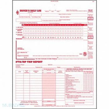 JJ KELLER Drivers Logbook 3 In 1 Carbonless, 52VP58