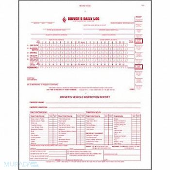 JJ KELLER Oil Field Drivers Logbook Carbonless, 52VP60