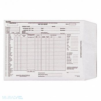 JJ KELLER Vehicle Maintenance File Folder, 52VP63