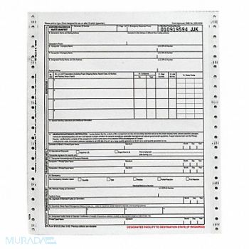 JJ KELLER Uniform Hazardous Waste Manifest PK500, 52VP67