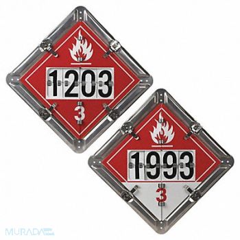 JJ KELLER DOT Container Placard 13-3/4 Label W, 52VP91