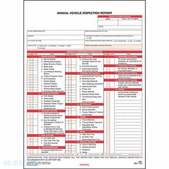 JJ KELLER Vehicle Inspection Report PK10, 52VR16