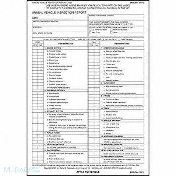 JJ KELLER Vehicle Inspection Report/Label PK10, 52VR17