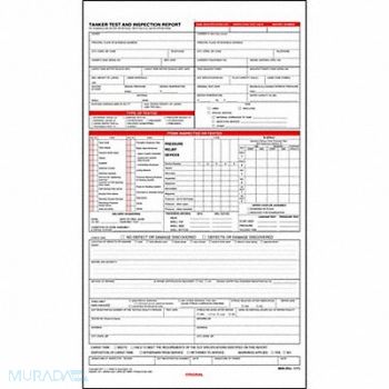 JJ KELLER Tanker Test/Inspection Report PK10, 52VR24