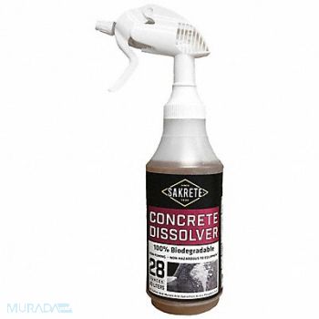 SAKRETE Concrete Dissolver Bottle Green .2 gal, 52VY64