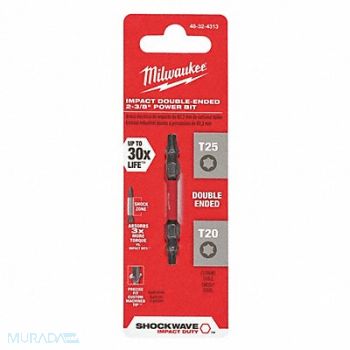 MILWAUKEE Power Bit 1/4 Shank Size 2-3/8 Bit L, 52WR90