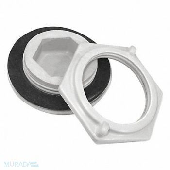 HUBBELL-WIEGMANN Hole Plug Gray Matte 1.28 Hole Dia, 52XE10