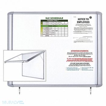 MASTERVISION Enclosed Bulletin Board 38-5/16 W 47 H, 52XH30