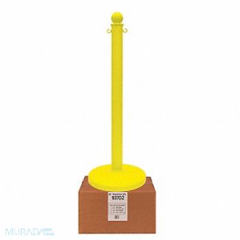 MR. CHAIN Stanchion Post Dia 2-1/2 Yellow, 52YA69