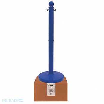 MR. CHAIN Stanchion Post Dia 2-1/2 Blue, 52YA72