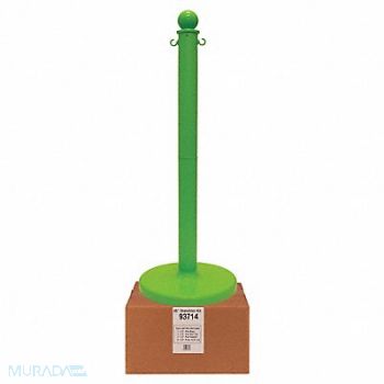 MR. CHAIN Stanchion Post Dia 2-1/2 Safety Green, 52YA74