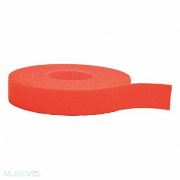 VELCRO BRAND Hook-and-Loop Cable Tie Roll 75 ft Ornge, 52YL91