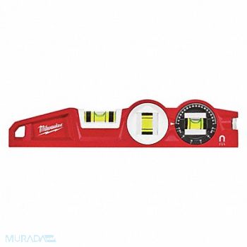 MILWAUKEE Torpedo Level 10 L 3 Total Vials, 52ZW34