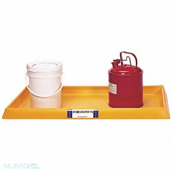 ULTRATECH Spill Tray Yellow Spill Cap. 16.5 gal., 53CN50