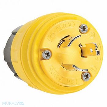 LEGRAND Watertight Locking Plug 125/250VAC 20A, 53CX49