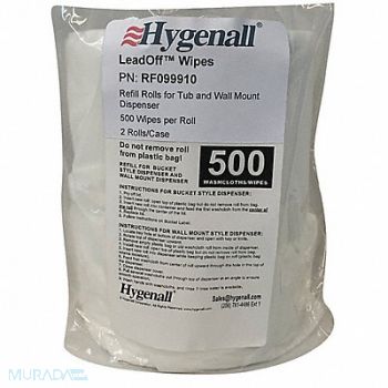HYGENALL LEADOFF Lead Removing Wipes Bag PK2, 53DJ77