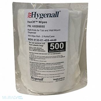 HYGENALL HEXOFF Heavy Metal Removing Wipes Bag PK2, 53DJ89
