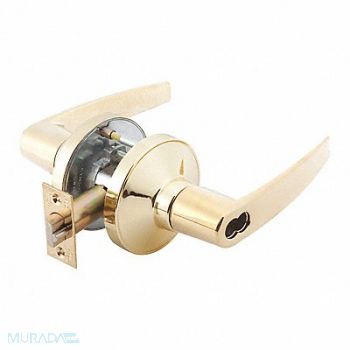 GRAINGER APPROVED Door Lever Lockset MIA Straight Style, 53DL11