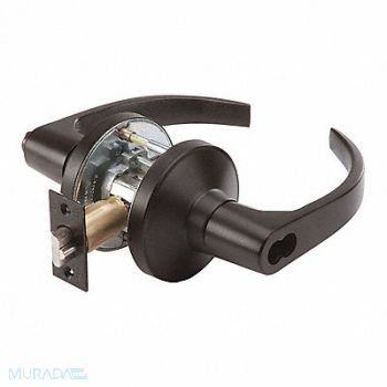 GRAINGER APPROVED Door Lever Lockset BSN Curved Style, 53DL24