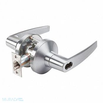 GRAINGER APPROVED Door Lever Lockset MIA Straight Style, 53DL13