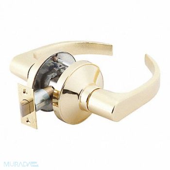 GRAINGER APPROVED Door Lever Lockset BSN Curved Style, 53DL41