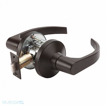 GRAINGER APPROVED Door Lever Lockset BSN Curved Style, 53DL42