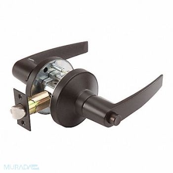 GRAINGER APPROVED Door Lever Lockset MIA Straight Style, 53DL72