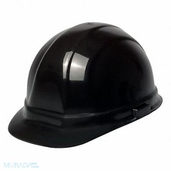 ERB SAFETY Hard Hat Type 1 Class E Pinlock Black, 53EA28