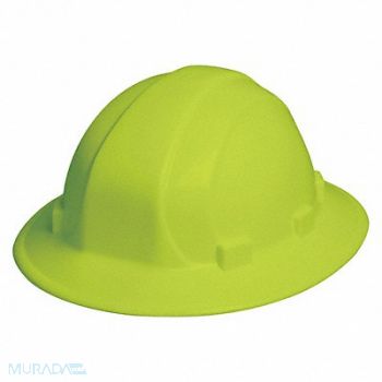 ERB SAFETY Hard Hat Type 1 Class E Hi-Vis Green, 53EA38