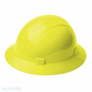 ERB SAFETY Hard Hat Type 1 Class E Hi-Vis Yellow, 53EA53